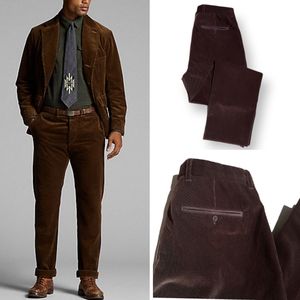 Modern Fit Brown Corduroy Pants